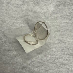 NEW SASKIA DIAZ Silver Wire No 2 Double Ear Cuff SSENSE